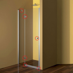 Kovanie ovlne pre sprchov dvere, lita/pnt, CK10111E, CK10211E, CK10311E, CK10411E, komplet