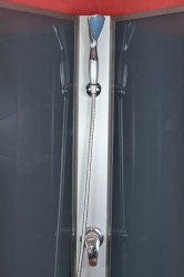 ARTTEC sprchov box ROSA STONE s vanikou z liateho mramoru - zadn panel s runou sprchou.
