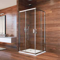 Sprchovací kút, LIMA, obdĺžnik, 120x90 cm, chróm  ALU, sklo Číre