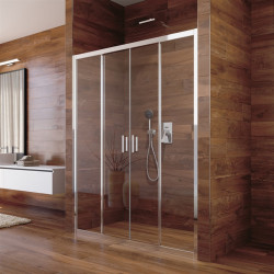 Sprchové dvere, LIMA, štvordilene, zasúvacie,  150 cm, chróm ALU, sklo Èíre