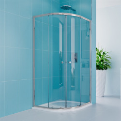 Sprchový kút, Kora Lite, štvrťkruh, 80 cm, R550, chróm ALU, sklo Číre