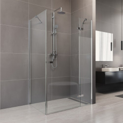 Sprchový kút, Novea, obdĺžnik, 120x90 cm, chróm ALU, sklo Číre, dvere pravé a pevný diel