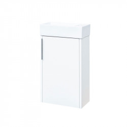 Vigo, kúpeľňová skrinka s keramickým umývadlom, 41 cm, bílá