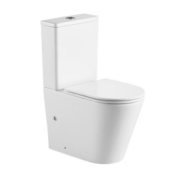 WC kombi vario odpad, kapotované, Smart Flush RIMLESS, 605x380x825mm, keramické, vr. sedátka