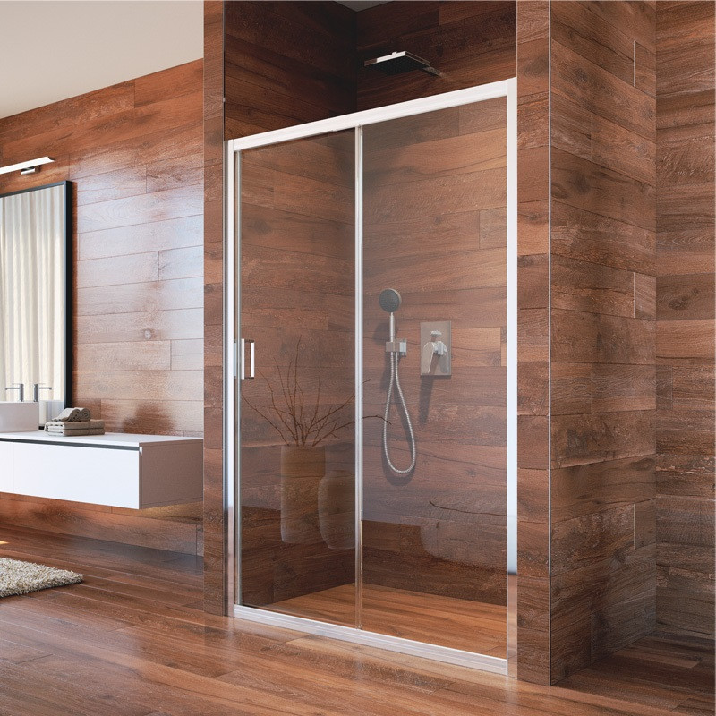 Sprchové dvere, LIMA, dvojdilene, zasúvacie,  120 cm, chróm ALU, sklo Èíre