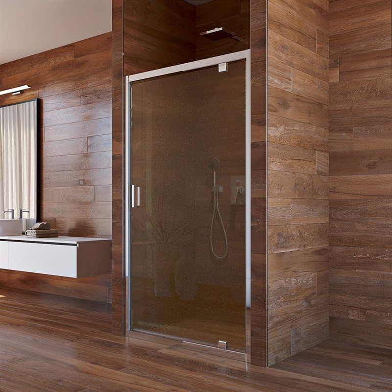 Lima sprchové dvere pivotové, 100x190 cm, chróm ALU, sklo Point 6 mm