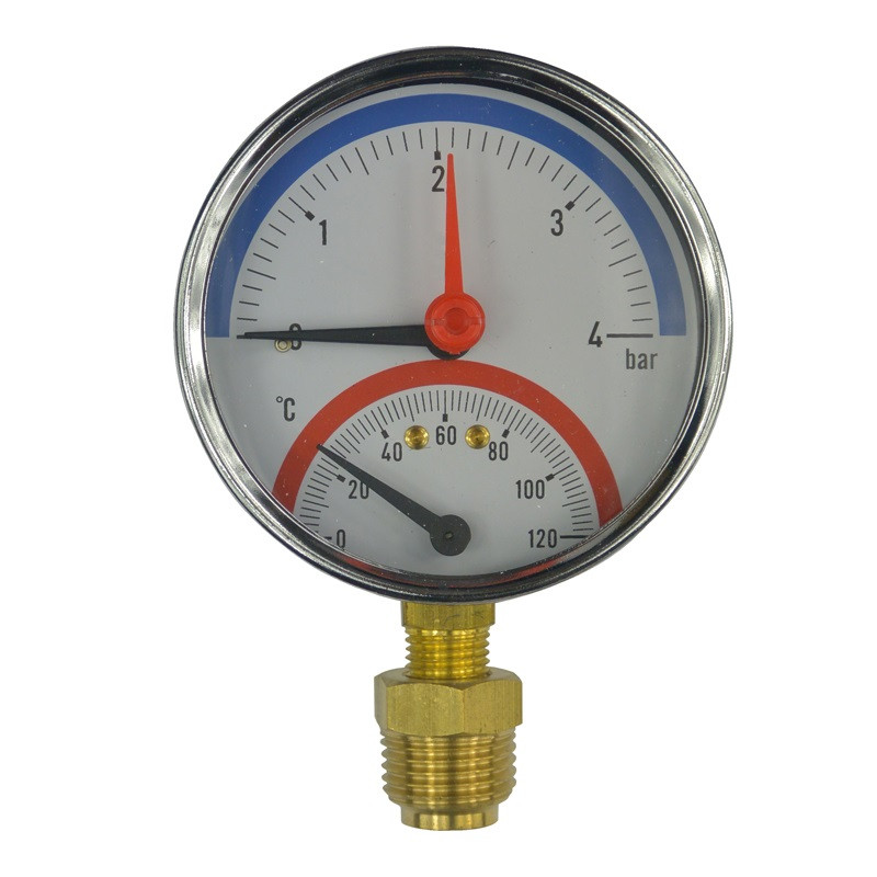 Termomanometer 0-6bar, 0-120 °C, spodný vývod 1/2"